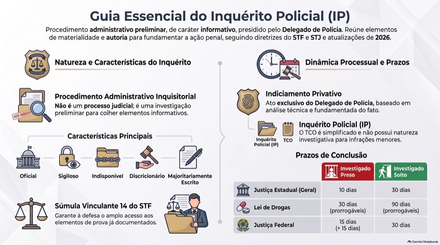Processual Penal — Inquérito Policial · mapa mental