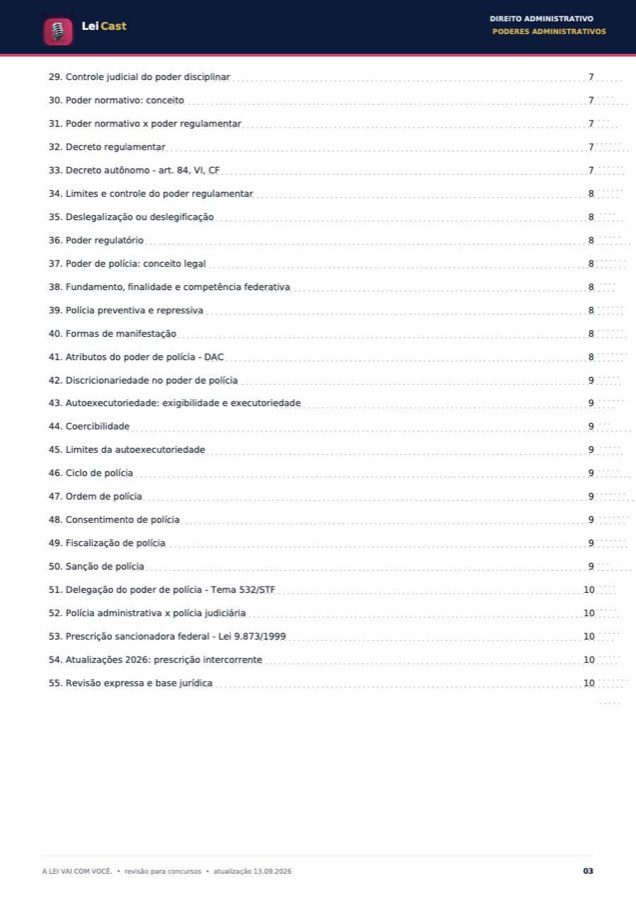 Administrativo — Poderes Administrativos · página do resumo
