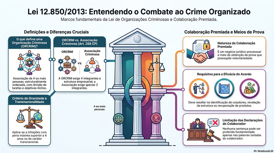25 Leis — Organizações Criminosas · mapa mental