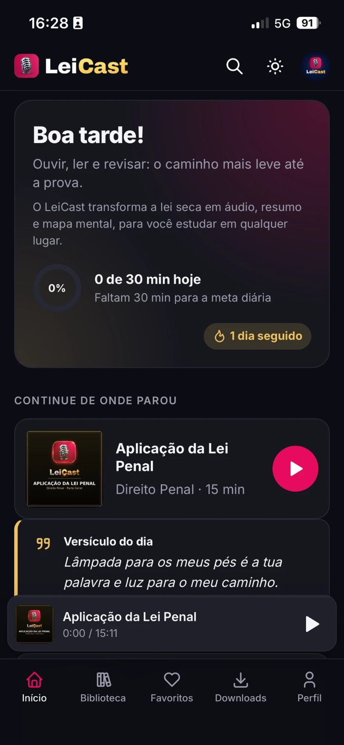 Sua meta do dia e o que continuar ouvindo